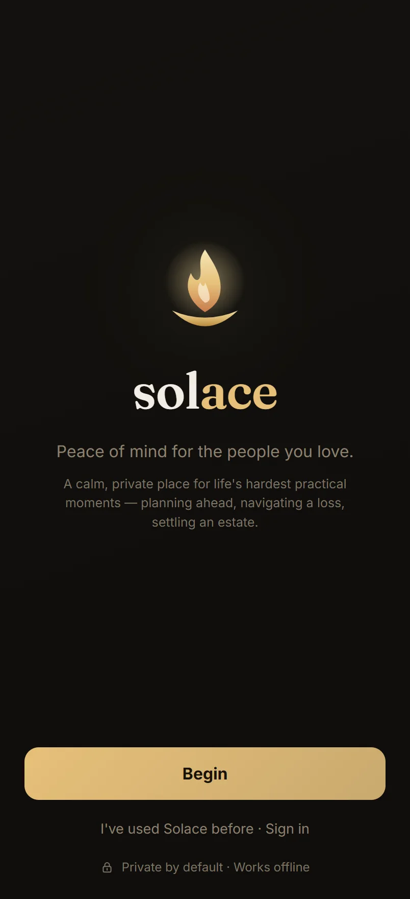Solace onboarding — welcome